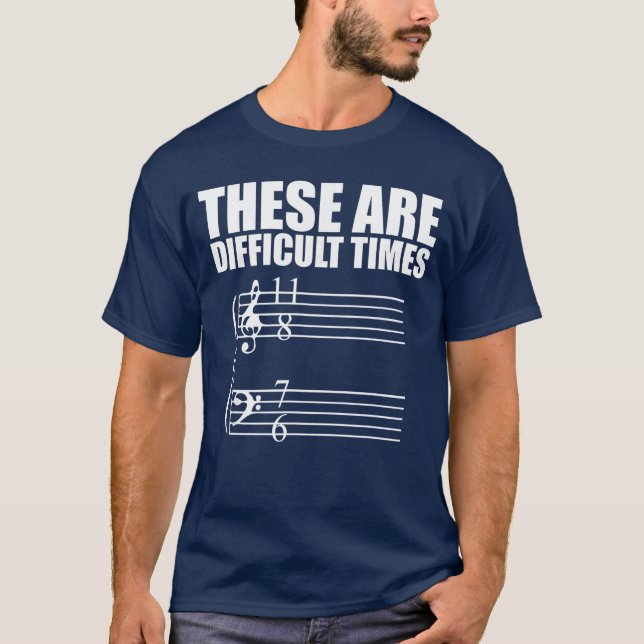 These are Difficultimes Pun Gift for Musicians ret T Shirt (Framsida)
