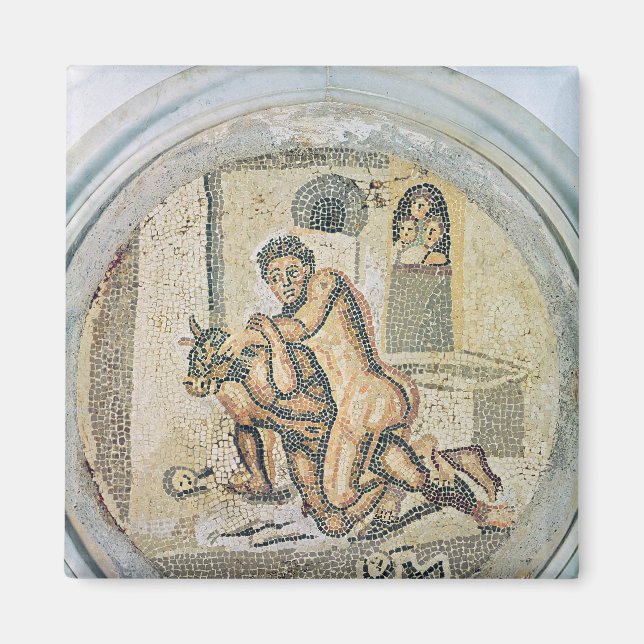 Theseus brottning med Minotaur Magnet (Framsidan)