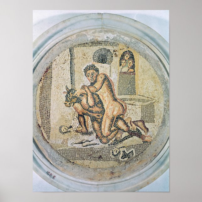Theseus brottning med Minotaur Poster (Framsidan)