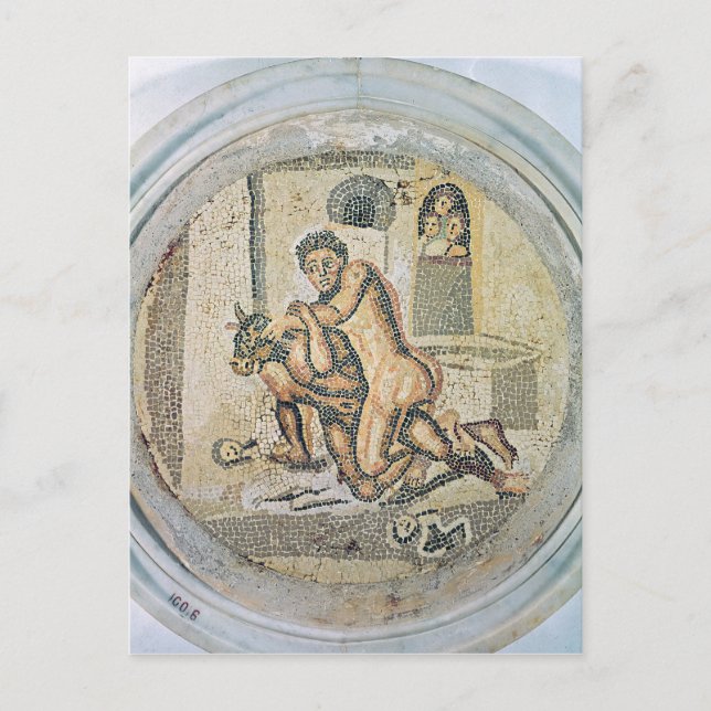 Theseus brottning med Minotaur Vykort (Framsida)