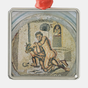 Theseus brottning med Minotauren Julgransprydnad Metall