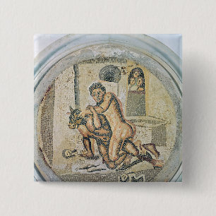 Theseus brottning med Minotauren Knapp