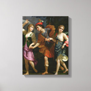 Theseus med Ariadne och Phaedra Canvastryck