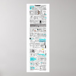 Theseus och Minotaur-greekmythcomix-remsan Poster