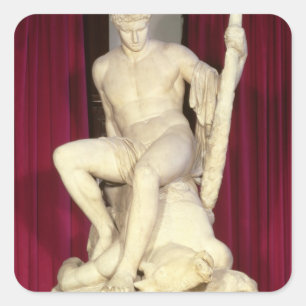 Theseus och Minotauren, 1782 Fyrkantigt Klistermärke