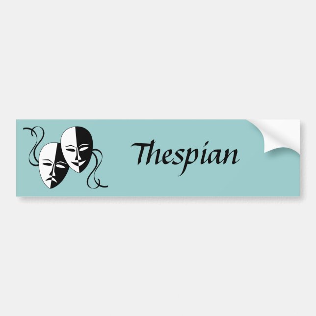 Thespian Masks Bildekal (Framsidan)