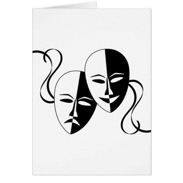 Thespian Masks Hälsningskort (Framsidan)