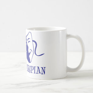thespianblått kaffemugg