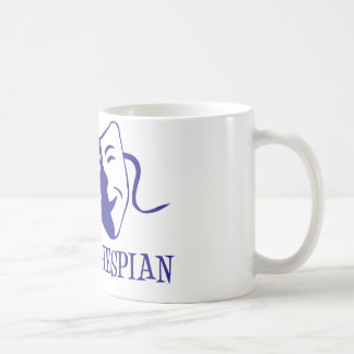 thespianblått kaffemugg