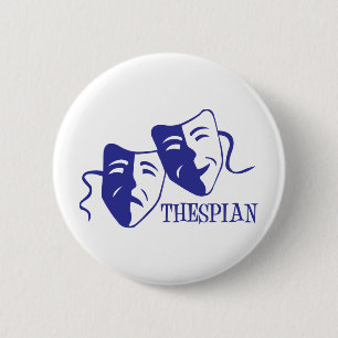 thespianblått knapp