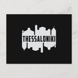 Thessaloniki Greece City Skyline Cityscape Gift Vykort