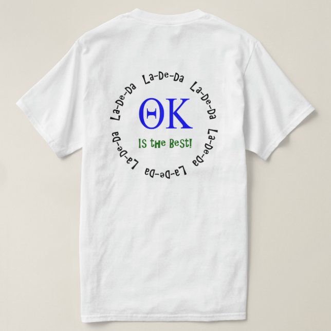 ThetaKappaLa-De-Da skjorta Tee Shirt (Design baksida)