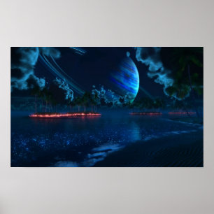 Thetis Tropik Night Canvas Poster
