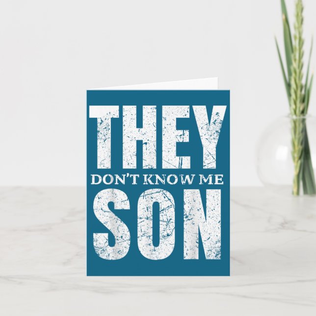 They Dont Know Me Son Bodybuilder Workout Gym Moti Kort (Framsida)