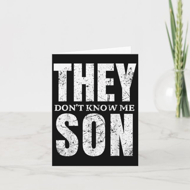 They Dont Know Me Son Bodybuilder Workout Gym Moti Kort (Framsida)