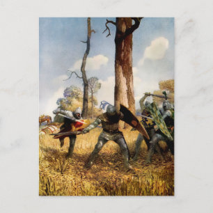 “They Fought on Foot” av NC Wyeth Vykort