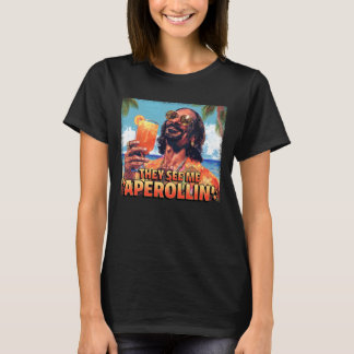 THEY SEE ME APEROLLIN' X HOLY APEROLI BEACH DOG SP T SHIRT