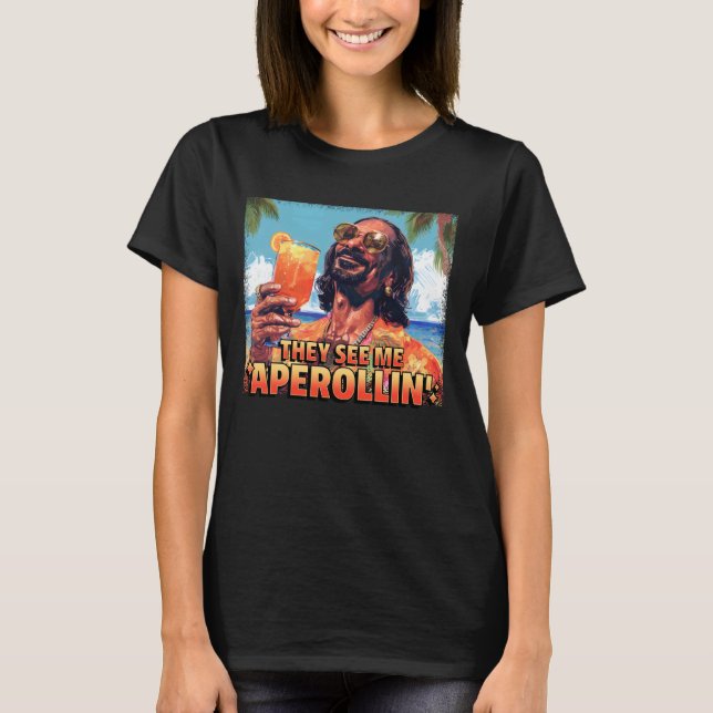 THEY SEE ME APEROLLIN' X HOLY APEROLI BEACH DOG SP T SHIRT (Framsida)