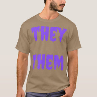 They Them Nonbinary Pronouns Halloween Spooky Purp T Shirt