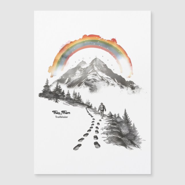 They/Them Trailblazer – LGBTQ Pride Camping Art,  (Framsida)