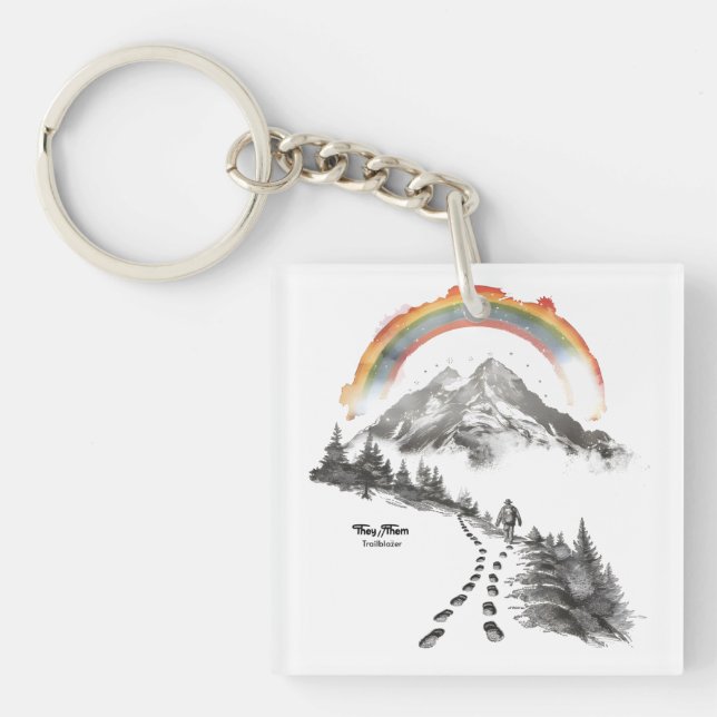 They/Them Trailblazer – LGBTQ Pride Camping Art,  (Framsidan)
