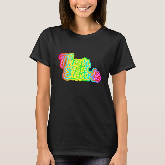 Theys Electric Rainbow Pride T Shirt (Framsida)