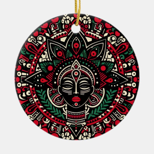 Theyyam Spirit Christmas Ornament (Framsidan)