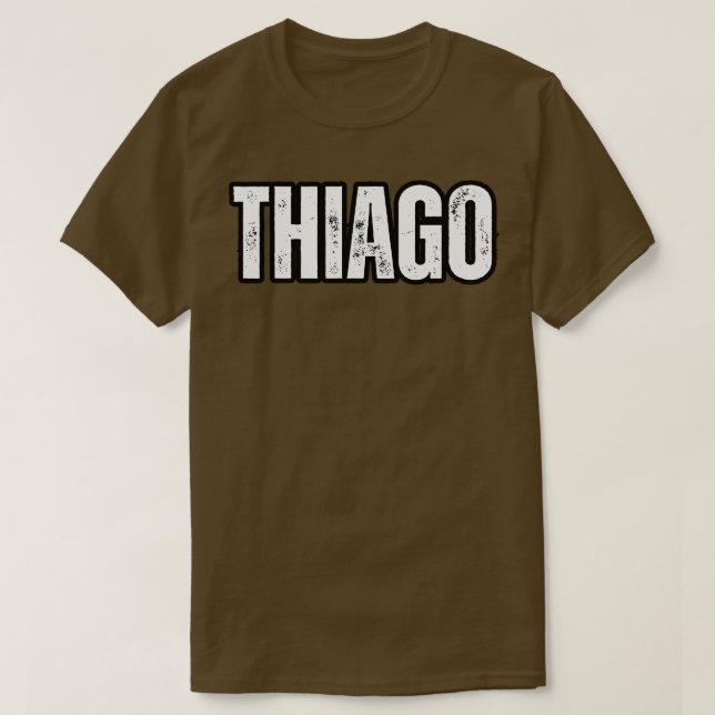 Thiago Namn Gift Birthday Helgdag årsdag T Shirt (Design framsida)
