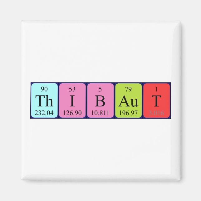 Thibaut Periodisk bord namn magnet (Framsidan)