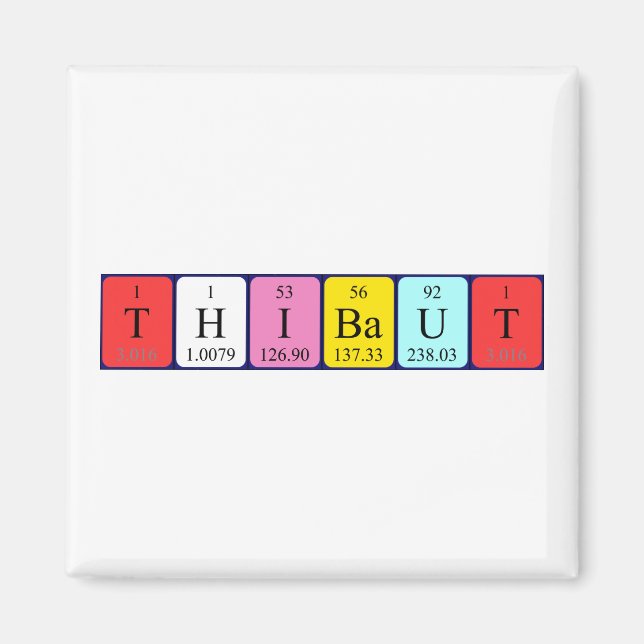 Thibaut Periodisk bord namn magnet (Framsidan)
