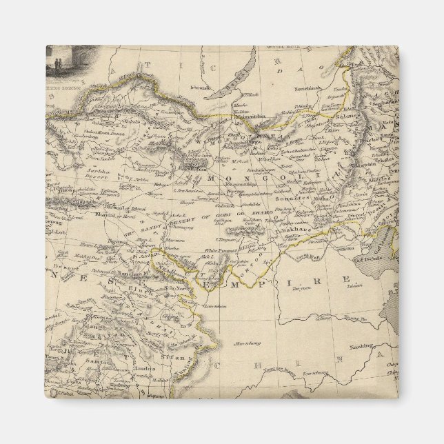 Thibet, Mongoliet och Mandchouria Magnet (Framsidan)