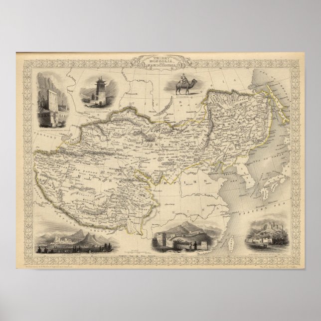 Thibet, Mongoliet och Mandchouria Poster (Framsidan)