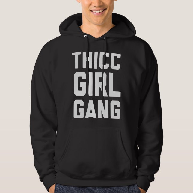Thicc AF Coola Curvy Girl Mode 4 Hoodie (Framsida)