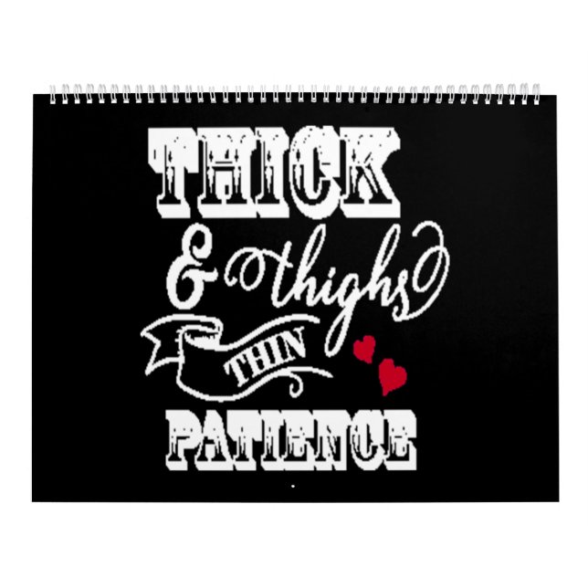 thick and thighs thin patience kalender (Omslag)