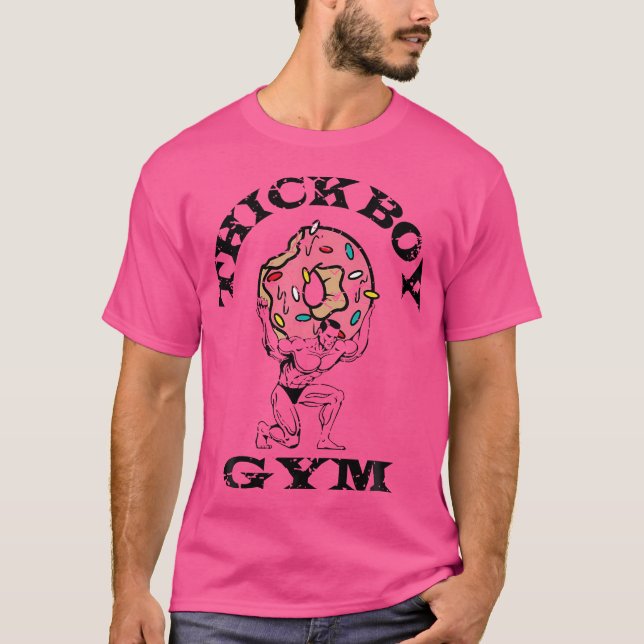 Thick Boy Gym Klubb Distress Old school Bodybuild T Shirt (Framsida)