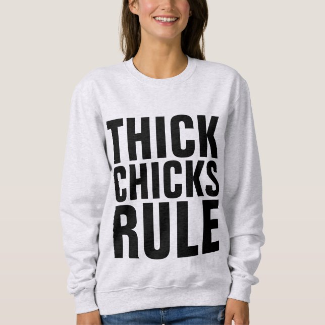 THICK CHICKS RULE, CURVY T-Shirts (Framsida)