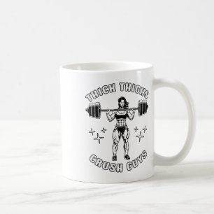 Thick Thighs Crush Killars Funny Gym Workout Bodyb Kaffemugg