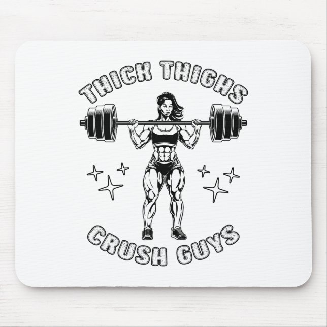 Thick Thighs Crush Killars Funny Gym Workout Bodyb Musmatta (Framsidan)