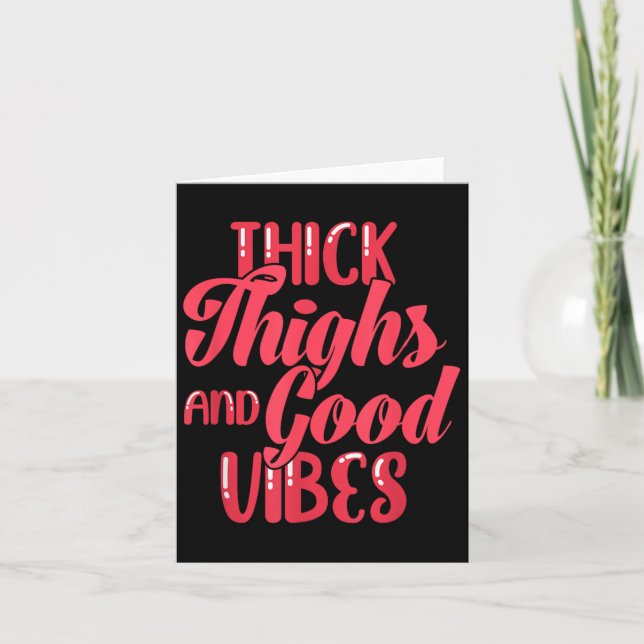 Thick Thighs Fun Tee For Fat Persons - Black, Plus Kort (Framsida)