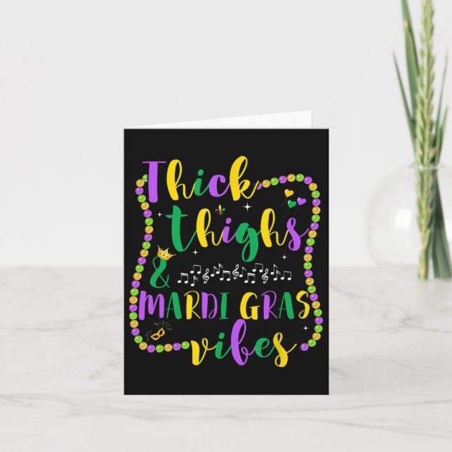 Thick Thighs Mardi Gras Vibes Womens Kort (Framsida)