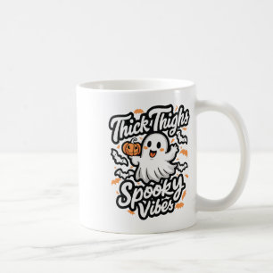 Thick Thighs Spooky Vibes Kaffemugg