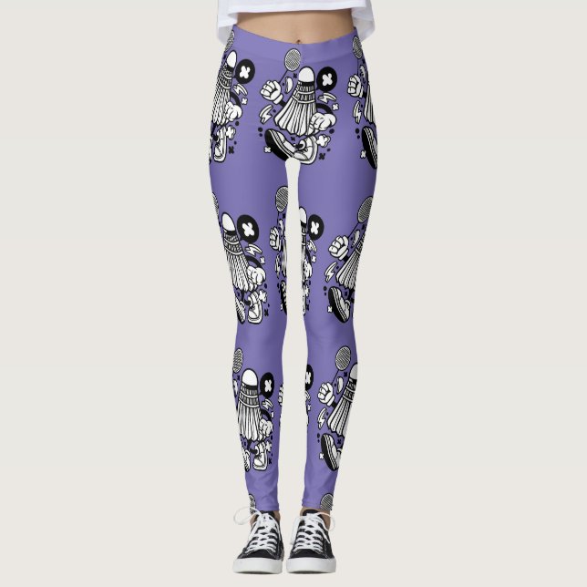 Thicky Vicky Anpassningsbar Shuttlecock Leggings (Framsida)