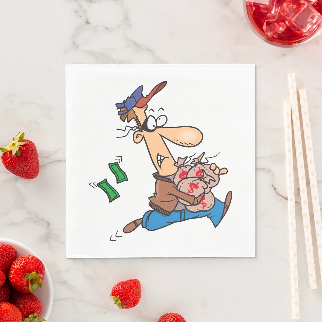 Thief Stealing Money Pappersservett (Skapare uppladdad)