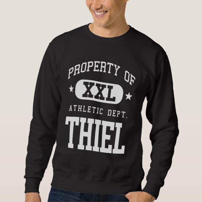 Thiel XXL Athletic School Property Lång Ärmad Tröja (Framsida)