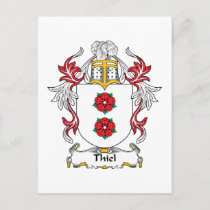 Thiels familjevapen vykort