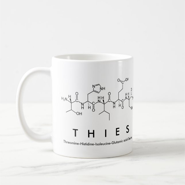 Thies peptide namn mugg (Vänster)