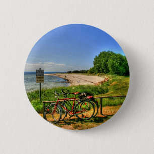 Thiessow strand på den Ruegen ön Knapp