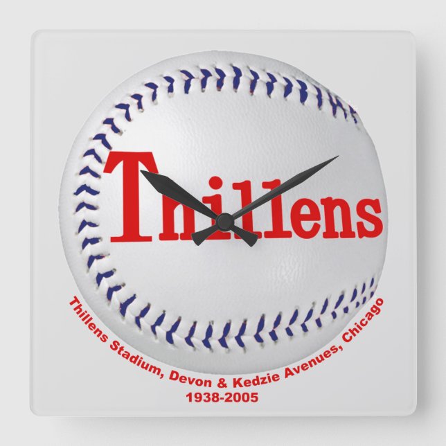 Thillens Stadium, Chicago, Illinois Fyrkantig Klocka (Framsida)