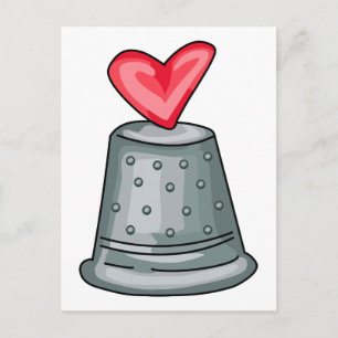 Thimble Heart Vykort