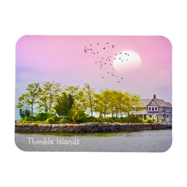 Thimble Islands Sunset Magnet (Horisontell)